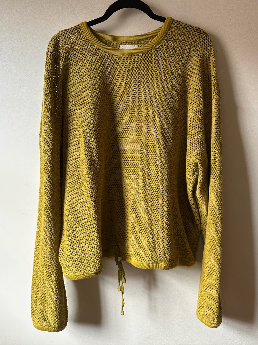 BDG Open Knit Oversized Chartreuse